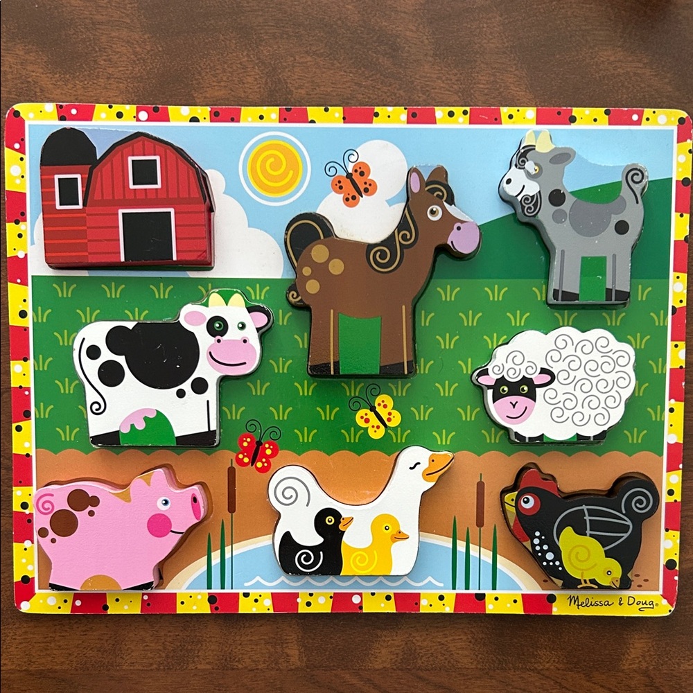 Melissa & Doug Colorful Farm Animal Puzzle